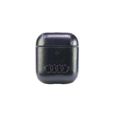 Audi Leather Big Logo Case for AirPods 1 / 2 - Black