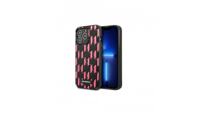 Karl Lagerfeld Monogram Plaque iPhone 13 Pro Max 6.7" Case - Pink