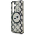 Case Karl Lagerfeld Button Karl&Choupette Heads On KL Pattern MagSafe Samsung Galaxy S25 black