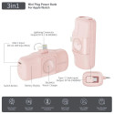 Wozinsky WF16-YLS 5000mAh 15W Lightning Mini Power Bank with Built-in USB-C Cable and Apple Watch Ch