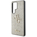 Guess Fixed Glitter Big 4G Metal Logo case for Samsung Galaxy S25 Ultra gold
