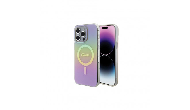 Guess IML Iridescent MagSafe case for iPhone 15 Pro - pink