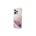 Guess GUHCP13XLG4GPI iPhone 13 Pro Max 6,7" różowy/pink hardcase 4G Big Liquid Glitter