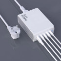 Dudao A228EU GaN charger 1x USB-A 4x USB-C PD 228W - white