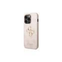 Guess 4G Big Metal Logo case for iPhone 15 Pro - pink