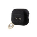 Guess GUAP2PGEHCDK case for AirPods Pro 2 cover - black Fixed Glitter Heart Diamond Charm