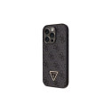Guess GUHCP14LP4TDSCPK case for iPhone 14 Pro - black Crossbody 4G Metal Logo