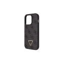 Guess GUHCP14LP4TDSCPK case for iPhone 14 Pro - black Crossbody 4G Metal Logo