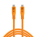 TetherPro Optima 10G USB-C, 1.8m, Straight, Orange