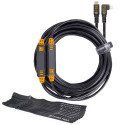LeverLock & Cable Kit, Optima, 4.6m, Straight to Right, Black