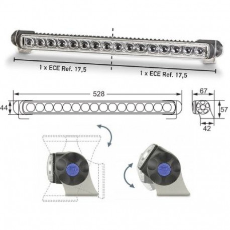 Hella LED470 Single Twin kaugtuli ref.35