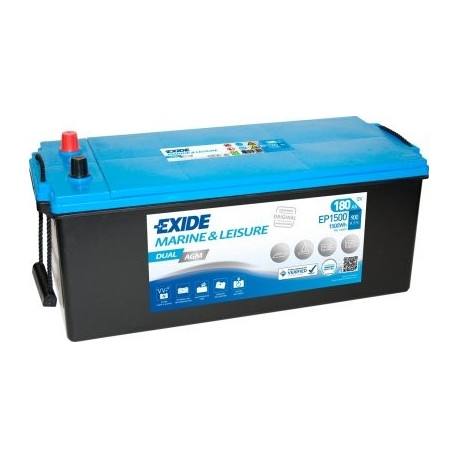 Exide DualAGM 180Ah 900CCA 515x225x225+-