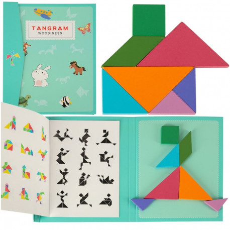 Magnetic puzzle book 3D tangram plokid