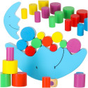 Montessori puidust kuu tasakaalustamise arcade mäng
