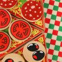 Pizzatoodete puidust mängukomplekt koos tarvikutega