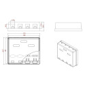 Keystone empty box for 4x Keystone with easy snap-on assembly