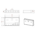 Keystone empty box for 6x Keystone with easy snap-on assembly
