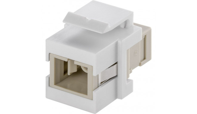 Keystone Module for connecting two SC-Simplex optical cables, width 17 mm