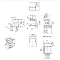 Keystone Module for connecting two SC-Simplex optical cables, width 17 mm
