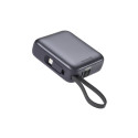 Swissten Power Bank 10000 mAh with Built-In Cables USB-C and Lightning
