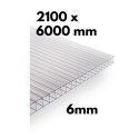 Šiltnamio daugiasienio lakšto gabalas / skaidraus polikarbonato 700x1500mm - 4mm, 5vnt.