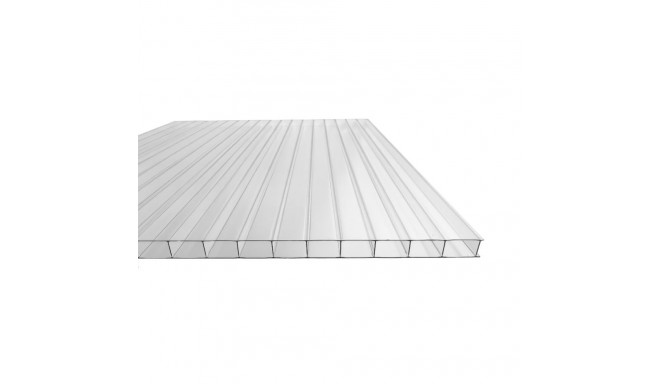 Šiltnamio daugiasienis lakštas / skaidrus polikarbonatas 2100x6000mm - 6mm, 3vnt.
