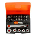 Sockets 6-13mm and bits PH,PZ,SL,HEX,TX set 26 pcs