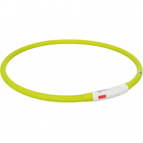 Safety collar Flash light ring USB XS-XL 70cm/10mm green