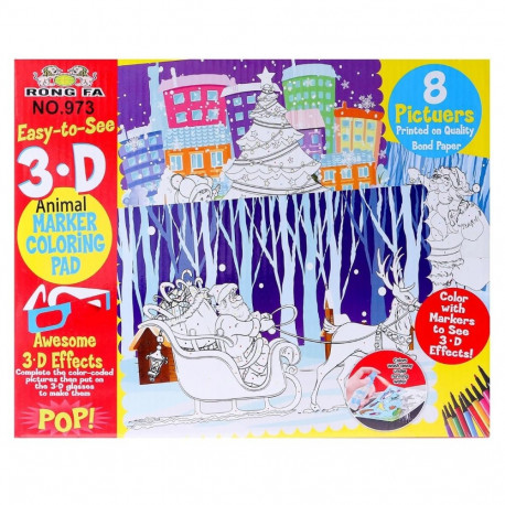 3D värviraamat Jõulud