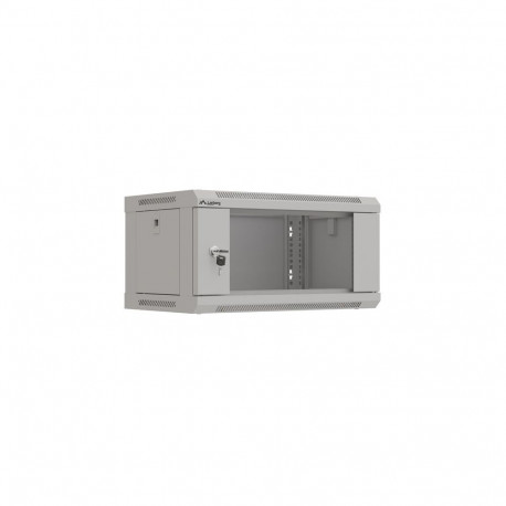 RACK CABINET 19" WALL-MOUNT 4U/540X350 (FLAT PACK) WITH GLASS DOOR GREY LANBERG