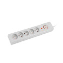 SURGE PROTECTOR ARMAC Z5 5M 5X FRENCH OUTLETS 10A CABLE ORGANIZER GREY