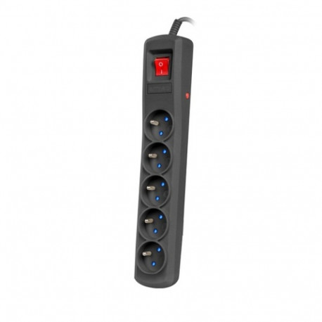 SURGE PROTECTOR ARMAC R5 1.5M 5X FRENCH OUTLETS 10A BLACK