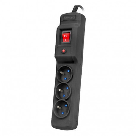 SURGE PROTECTOR ARMAC MULTI M3 5M 3X FRENCH OUTLETS BLACK
