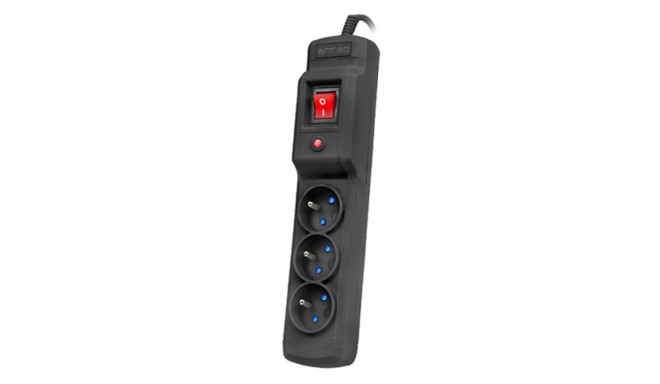 SURGE PROTECTOR ARMAC MULTI M3 5M 3X FRENCH OUTLETS BLACK