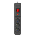 SURGE PROTECTOR ARMAC MULTI M3 5M 3X FRENCH OUTLETS BLACK