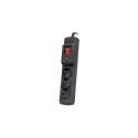 SURGE PROTECTOR ARMAC MULTI M3 1.5M 3X FRENCH OUTLETS BLACK