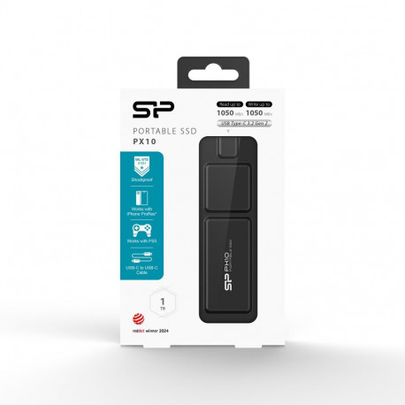Silicon Power Portable SSD 1TB ,1050MB/s Black
