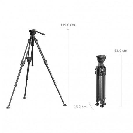 SmallRig Lightweight Video Carbon Fiber Tripod Kit AD 50 Pro 4420