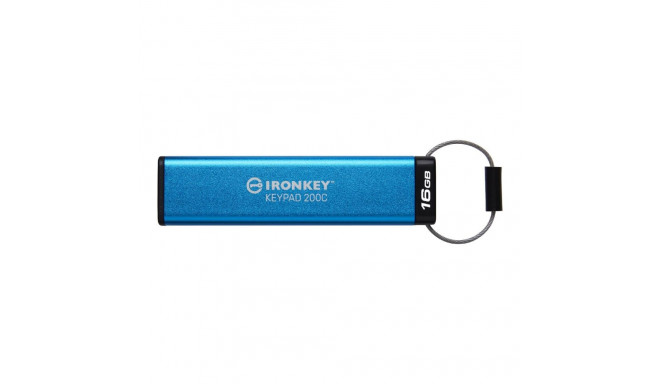 Kingston 16GB USB-C IronKey Keypad 200C FIPS 140-3 Lvl 3 Pending AES-256