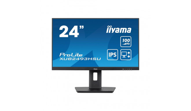 iiyama XUB2493HSU-B7 24-tolline IPS FHD 100Hz 300cd/m2 1ms kõlarid HDMI DP 2xUSB 2.0 15cm kõrguse re