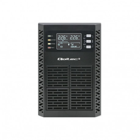 QOLTEC 52281 Uninterruptible Power Supply UPS / 2kVA / 2000W / Power factor 1.0 / LCD / EPO / USB / 