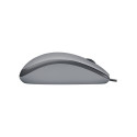 LOGITECH M110 Silent Mouse right and left-handed optical 3 buttons wired USB-A mid grey