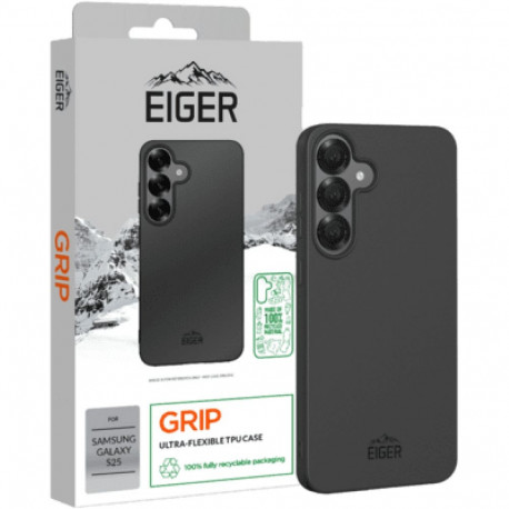 Eiger kaitseümbris Galaxy S25 Grip Case, must