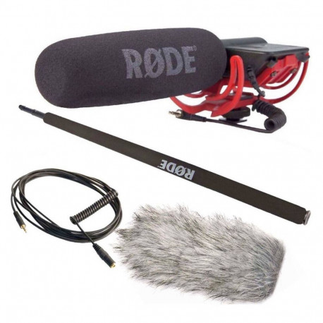 Rode VideoMic komplekts mikrafona turētāju, boom un “kaķi”