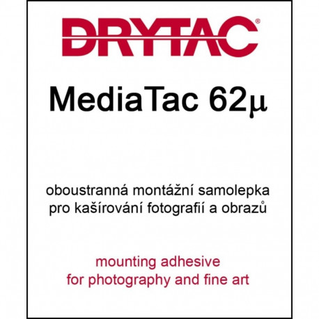 Drytac MediaTac 62u abpusējā līmplēve ar vienu aizsargslāni 104cm x 25m