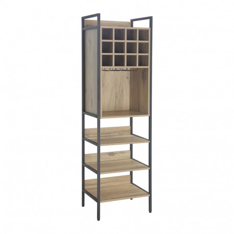 Wine rack HANNES 52x40xH180cm, rustic melamine