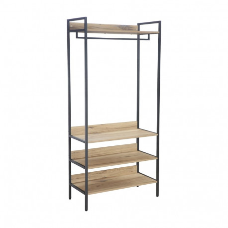 Hallway shelf HANNES 84x40xH180cm, rustic melamine