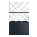 Lillekast WICKER taimetoega 83x29xH55/146cm, must