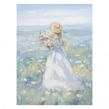 Õlimaal 90x120cm, naine aasal