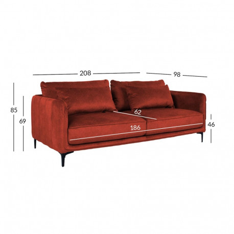 Sofa BIANKA 3-seater, oranž